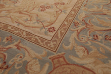 8x10 Beige, Slate, Rose Color Hand Woven French Aubusson Needlepoint  Wool Traditional Oriental Rug