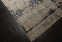 6x9 Beige, Taupe, Blue Color Hand Knotted Sherpa Bamboo Silk Modern Oriental Rug