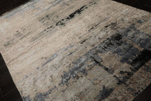6x9 Beige, Taupe, Blue Color Hand Knotted Sherpa Bamboo Silk Modern Oriental Rug
