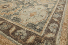 9x12 Mocha, Slate, Brown Color Hand Knotted Oushak Wool Arts & Crafts Oriental Rug