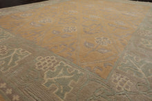 8x10 Tan, Gray, Ivory Color Hand Knotted Tibetan Wool Arts & Crafts Oriental Rug