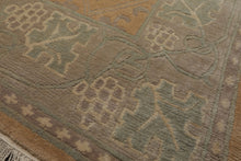 8x10 Tan, Gray, Ivory Color Hand Knotted Tibetan Wool Arts & Crafts Oriental Rug