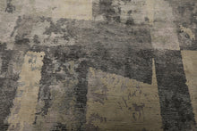 6x9 Beige, Gray, Taupe Color Hand Knotted Sherpa Wool & Bamboo Silk Modern Oriental Rug