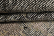 6x9 Beige, Gray, Taupe Color Hand Knotted Sherpa Wool & Bamboo Silk Modern Oriental Rug