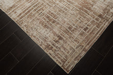8x10 Beige, Brown, Multi Color Hand Loomed Tibetan Wool Modern Oriental Rug