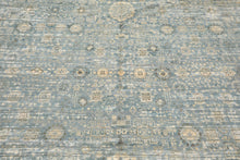 9x12 Aqua, Ivory, Beige Color Hand Knotted Tibetan Wool & Silk Modern & Contemporary Oriental Rug