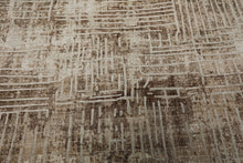 8x10 Beige, Brown, Multi Color Hand Loomed Tibetan Wool Modern Oriental Rug