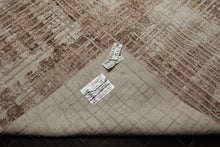 8x10 Beige, Brown, Multi Color Hand Loomed Tibetan Wool Modern Oriental Rug