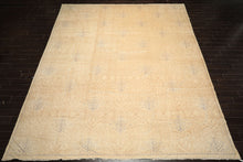 12x15 Beige, Tan, Slate Color Hand Knotted Oushak Wool Transitional Oriental Rug