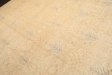 12x15 Beige, Tan, Slate Color Hand Knotted Oushak Wool Transitional Oriental Rug