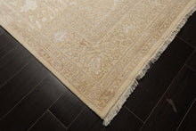 8x10 Ivory, Brown, Color Hand Knotted Tibetan Wool Transitional Oriental Rug