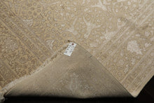 8x10 Ivory, Brown, Color Hand Knotted Tibetan Wool Transitional Oriental Rug