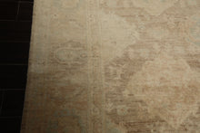 8x10 Beige, Brown, Celadon Gold Color Hand Knotted Oushak Wool Traditional Oriental Rug