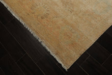 8x10 Beige, Brown, Celadon Gold Color Hand Knotted Oushak Wool Traditional Oriental Rug