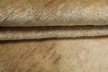 8x10 Beige, Brown, Celadon Gold Color Hand Knotted Oushak Wool Traditional Oriental Rug