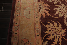 8x10 Maroon, Blush, Peach Color Hand Knotted Agra Wool Traditional Oriental Rug