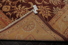 8x10 Maroon, Blush, Peach Color Hand Knotted Agra Wool Traditional Oriental Rug