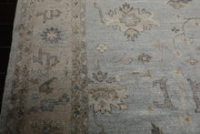 8x10 Blue, Beige, Brown Color Hand Knotted Oushak Bamboo Silk Traditional Oriental Rug