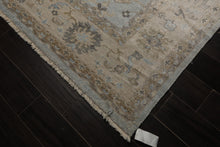 8x10 Blue, Beige, Brown Color Hand Knotted Oushak Bamboo Silk Traditional Oriental Rug