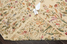 5x8 Beige, Sage, Lavender Color Hand Woven French Needlepoint Wool Traditional Oriental Rug