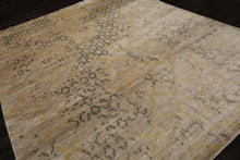 8x10 Taupe, Gray, Gold Color Hand Knotted Sherpa Bamboo Silk Modern Oriental Rug