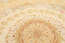 4x6 Khaki, Beige, Blush Color Hand Woven French Aubusson Wool Traditional Oriental Rug