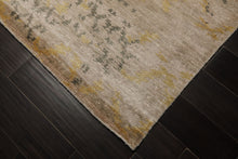 8x10 Taupe, Gray, Gold Color Hand Knotted Sherpa Bamboo Silk Modern Oriental Rug