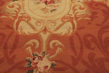 4x6 Gold, Rose, Caramel Color Hand Woven French Needlepoint Wool Traditional Oriental Rug