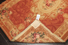 4x6 Gold, Rose, Caramel Color Hand Woven French Needlepoint Wool Traditional Oriental Rug