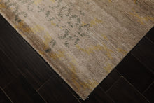 8x10 Taupe, Gray, Gold Color Hand Knotted Sherpa Bamboo Silk Modern Oriental Rug