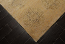 8x10 Beige, Gray, Tan Color Hand Knotted Tibetan Wool Transitional Oriental Rug