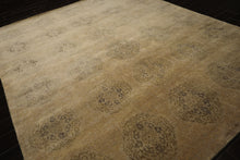 8x10 Beige, Gray, Tan Color Hand Knotted Tibetan Wool Transitional Oriental Rug