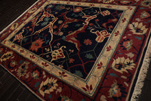 8x10 Navy, Rust, Ivory Color Hand Knotted Tibetan Wool Arts & Crafts Oriental Rug