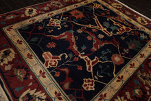 8x10 Navy, Rust, Ivory Color Hand Knotted Tibetan Wool Arts & Crafts Oriental Rug