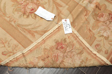 3x5 Beige, Tan, Rose Color Hand Woven French Needlepoint Wool Traditional Oriental Rug