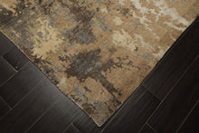8x10 Brown, Gray, Beige Color Hand Knotted Sherpa Wool & Bamboo Silk Modern Oriental Rug