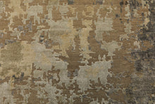 8x10 Brown, Gray, Beige Color Hand Knotted Sherpa Wool & Bamboo Silk Modern Oriental Rug