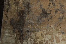 8x10 Brown, Gray, Beige Color Hand Knotted Sherpa Wool & Bamboo Silk Modern Oriental Rug