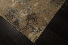 8x10 Brown, Gray, Beige Color Hand Knotted Sherpa Wool & Bamboo Silk Modern Oriental Rug