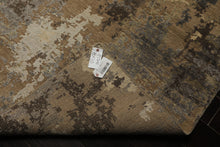 8x10 Brown, Gray, Beige Color Hand Knotted Sherpa Wool & Bamboo Silk Modern Oriental Rug