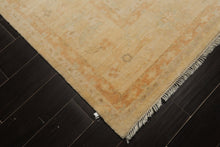9x12 Beige, Tan, Gray Color Hand Knotted Oushak Wool Traditional Oriental Rug