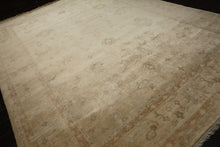 9x12 Beige, Tan, Gray Color Hand Knotted Oushak Wool Traditional Oriental Rug