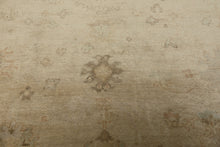 9x12 Beige, Tan, Gray Color Hand Knotted Oushak Wool Traditional Oriental Rug
