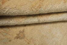 9x12 Beige, Tan, Gray Color Hand Knotted Oushak Wool Traditional Oriental Rug