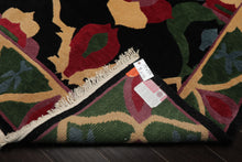 8x10 Black, Green, Lavender Color Hand Knotted Tibetan Wool Arts & Crafts Oriental Rug