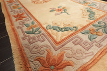2x4 Ivory, Taupe, Brown Color Hand Knotted Chinese Art Deco Wool Traditional Oriental Rug