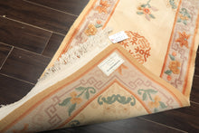 2x4 Ivory, Taupe, Brown Color Hand Knotted Chinese Art Deco Wool Traditional Oriental Rug