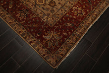 9x12 Brown, Rust, Beige Color Hand Knotted Agra Wool Traditional Oriental Rug