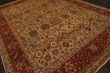 9x12 Brown, Rust, Beige Color Hand Knotted Agra Wool Traditional Oriental Rug