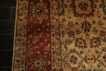 9x12 Brown, Rust, Beige Color Hand Knotted Agra Wool Traditional Oriental Rug